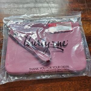 Thirty One Ruby Mini with Wristlet strap - NWT - Pebble Pink
